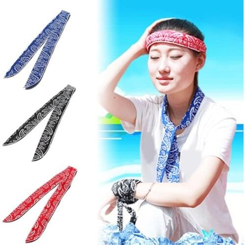 5 Color Outdoor Sports Leaf Adult Hair Scarf For Men And Women Outdoor Cooling Polyester Casual Fashion Headscarf