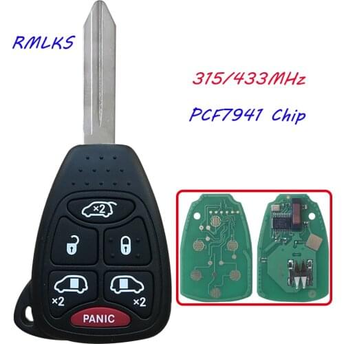 Replacement Keyless Remote Key Fob 6 Button PCF7941 Chip 315MHz 433MHz For Chrysler For DODGE Grand Caravan FCC OHT M3N
