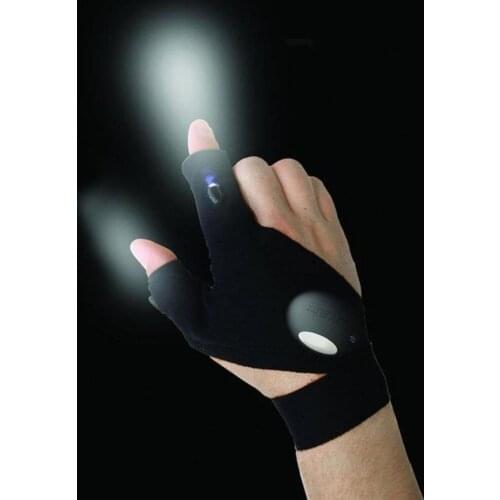 LED Anti Slip Fishing Gloves Outdoor Sports Slip-resistant Fishing Gloves for night fishing