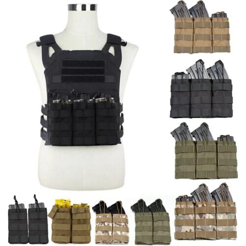 Tactical Double Magazine Pouch Outdoor Airsoft Paintball Hunting Ammo Box Molle Pouch Nylon Bag Gear Cartridge Bag