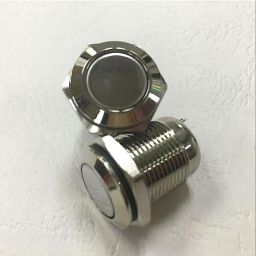 Whole 20 pcs a lot Mounting hole size 16MM waterproof Push Button Switch ON/OFF function Meter switch Flat head wiring pin