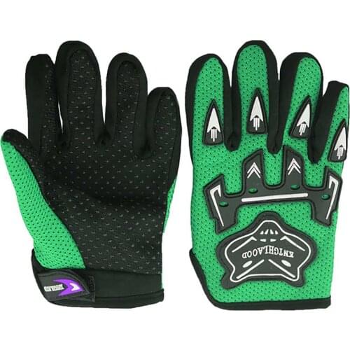 Green Children Kids Full Finger Cycling Bike Bicycle Motorcycle Sports Gloves Dirt Pit Bike Pocket ATV QUAD Motorbike Gear