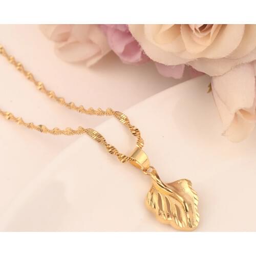 Gold Leaf pendant nekclace For Women Gift Gold Pendant Fashion Jewelry diy charms girls jewelry best gift