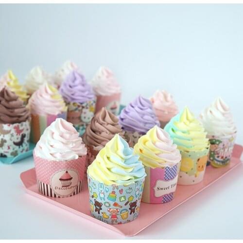 1Pc Simulation Cupcake Paper Cups Fake Cake Model Decoration реквизит для фотосъемки Artificial Dessert Photography Prop Display