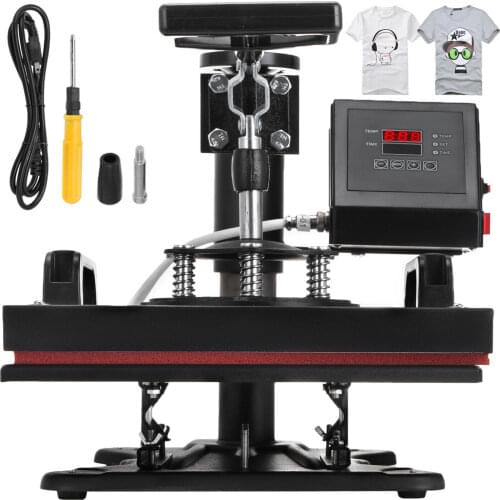 12X10 Inch Heat Press Dual Digital Heat Press Machine 650W T-Shirt Sublimation Printer Transfer