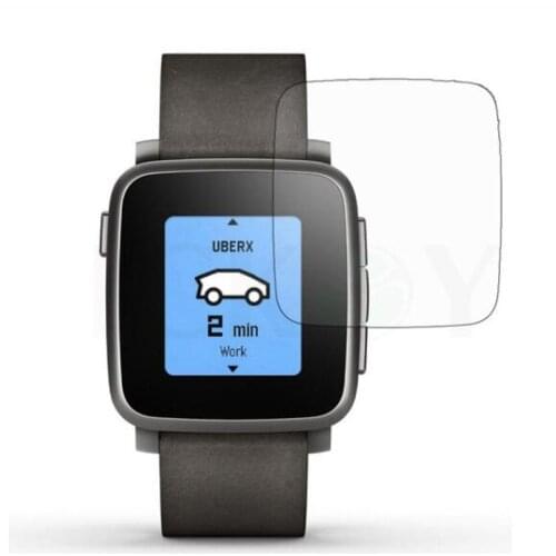 2pcs Anti-shock Soft TPU Ultra Clear Protective Film Guard For Pebble Time Steel Smart Watch Screen Protector Cover (Not Glass)
