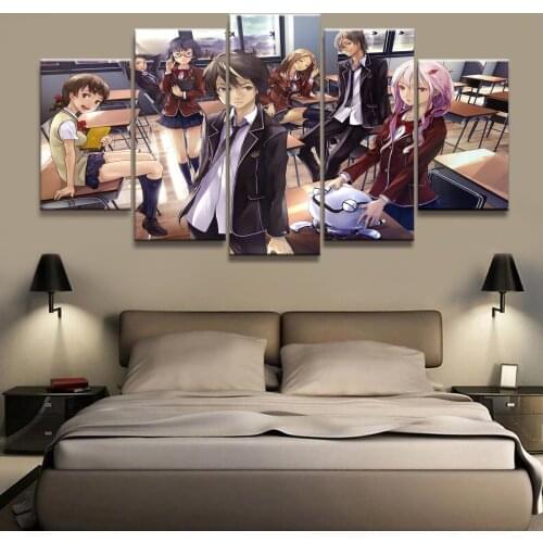 5 Panel Crown of Sin Animation Canvas Printed Painting Living Room Wall Game Decor Picture Artworks Poster Canvas Wholesale