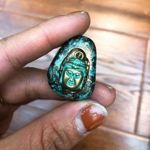 5pcs Tibetan Style Elephant Nepal Pendant Beads Buddha Head Metal Spacers Bead Charms DIY For Jewelry Making Necklace