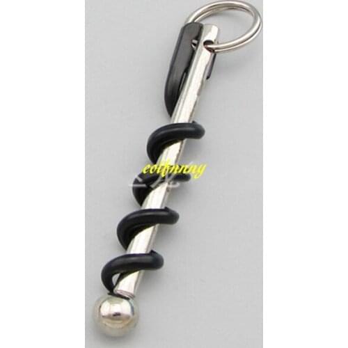 500pcs/lot Multifunctional Mini Keyring Stainless Steel Corkscrew Red Wine Bottle Opener Keychain Bottle Opener