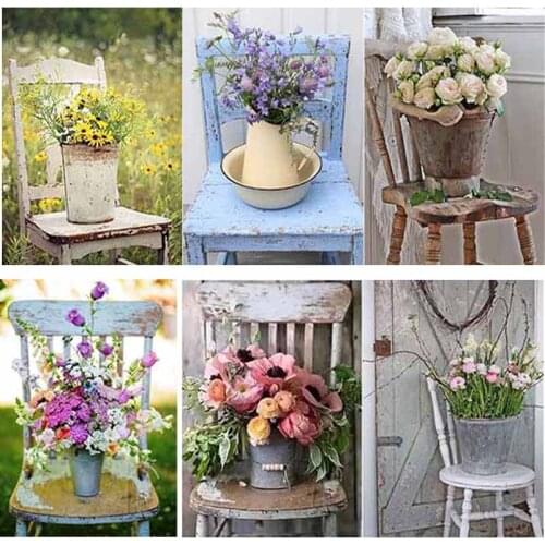 New 5D DIY Diamond Painting Flower Diamond Embroidery Scenery Cross Stitch Crafts Full Square Round Drill Art Home Decor Gift