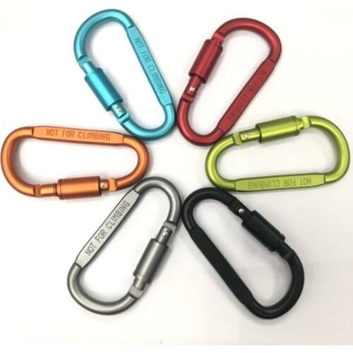 Aluminum Carabiner Key Chain Clip Outdoor Camping Keyring Snap Hook Water Bottle Buckle Travel Climbing Accessories NEW
