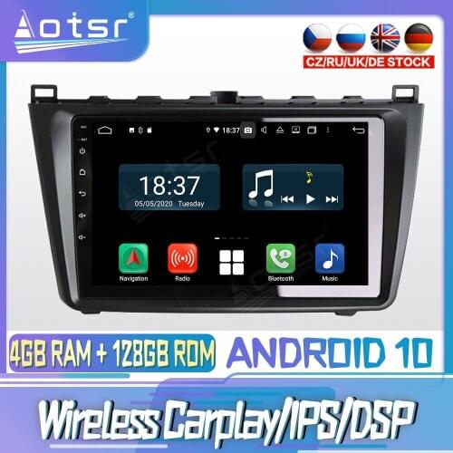 Android 10 128G For Mazda 6 2008 2009 2010 2011 2012 DVD GPS Navigation Auto Radio Stereo Video Multimedia Player HeadUnit 2din