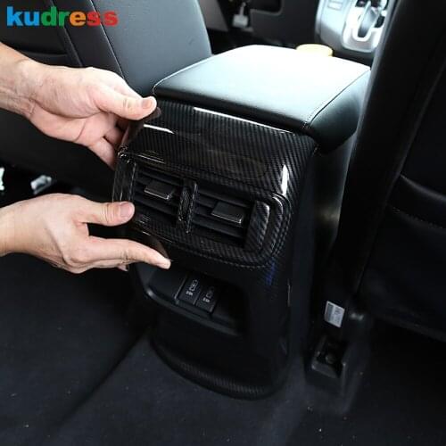 For Honda CRV CR-V 2017 2018 2019 Wood Grain Car Interior Rear Seat Air Vent Cover Trim AC Outlet Frame Sticker Accessories