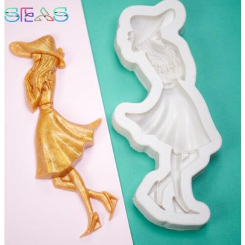 Free Shipping Chocolate Silicone Mold For Fashion Girl Cake Decorating Tools Polymer Clay Resin Candy Super Sculpey