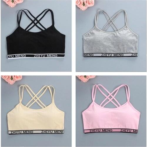 5pc/Lot Girls Bra for Teenager Kids Cotton Training Bra Breathable Teen Girls Lingerie Soft Kids Vest Teenage Tube Top