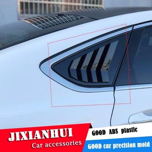 For FORD Mondeo 2013-2018 Sedan ABS Rear Door Window shades Louver Frame Window Sill Molding Cover Sticker Trim