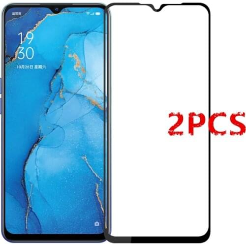For OPPO Reno 3 Glass Tempered Glass for OPPO Reno 3 Film Glued Cover 9H Phone Screen Protector Protective Glass for OPPO Reno 3