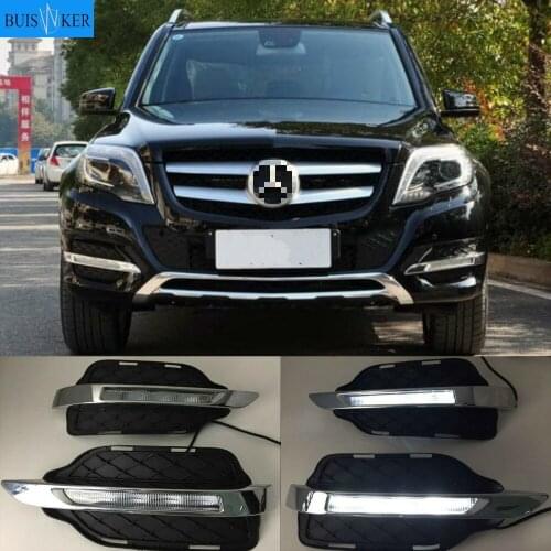 For Mercedes Benz W204 GLK300 GLK350 GLK500 2013 2014 2015 2016 LED DRL Daytime Running Lights Daylight Fog Lamp