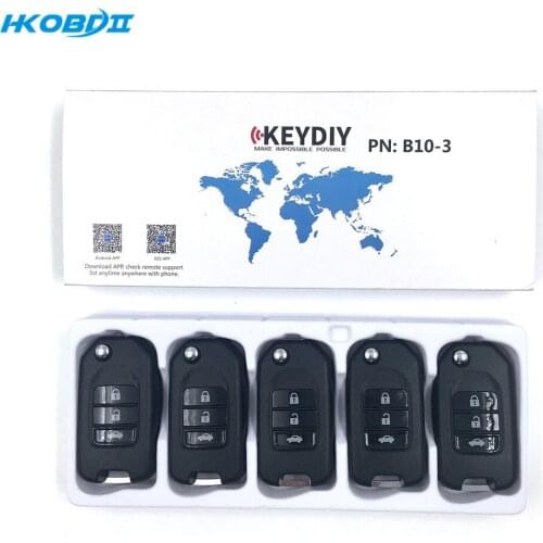 HKOBDII KEYDIY Original KD B10-3 3 Button B series Universial Remote For KD900/KD-X2/ URG200/KD MINI B Series Remote