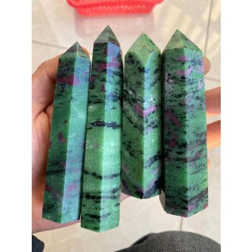 4pcs Beautiful natural red and emerald crystal tower natural crystal reiki healing 500g
