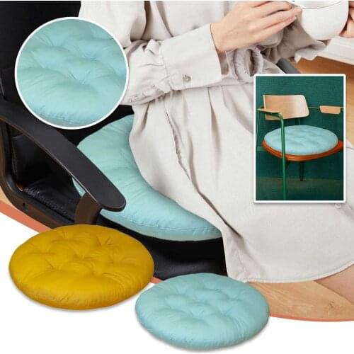 Round Seat Cushion Anti-slip Cotton Canvas Chair Cushion Sponge Thickness Chair Pads Stool Mat For Children Home Decor #P2