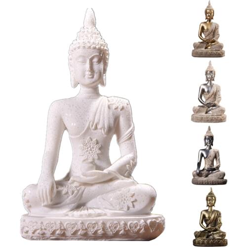11 Style Miniature Buddha Statue Nature Sandstone Fengshui Thailand Buddha Sculpture Hindu Figurine Home Decorative Ornament 15