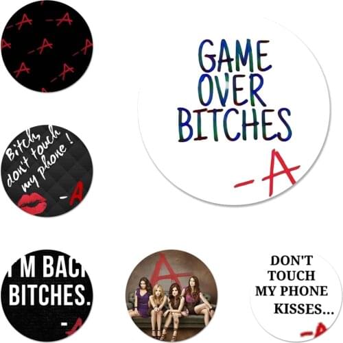 Pretty Little Liars Badge Brooch Pin Accessories For Clothes Backpack Decoration gift 58mm