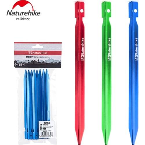 NatureHike 8 pcs/Lot Tent Peg 7001 Aluminium Alloy Tent Nail Tent Stake Fit Outdoor Beach