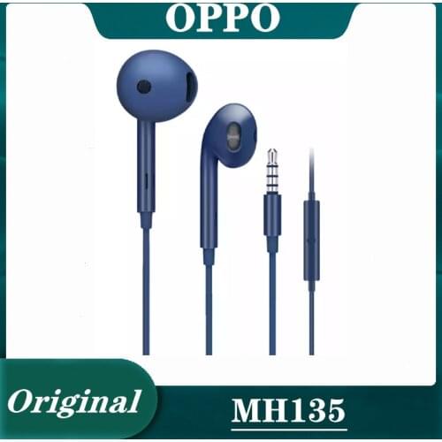 Original OPPO Earphone MH135 Headsets Built-in Microphone 3.5mm Plug Earphone For Smartphone FIND X R17 Pro Reno 10 3 3 Pro