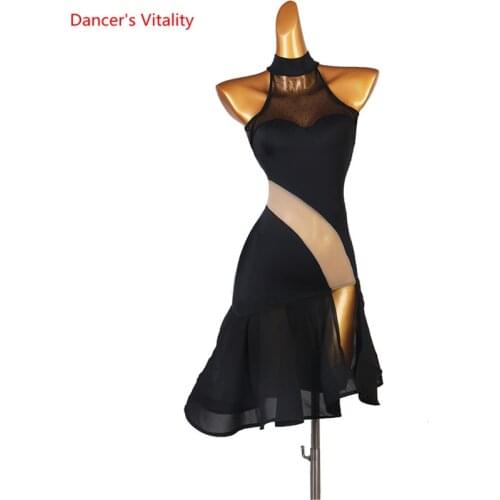 Latin Dance Dress Strapless Skirt Practice Clothes Profession Custom Rumba Samba Dancing Female Child Adult Performance Clothing