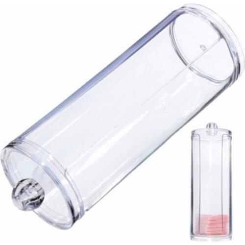 Transparent storage box plastic round cosmetic cotton box transparent cosmetic cotton storage box cosmetic storage box