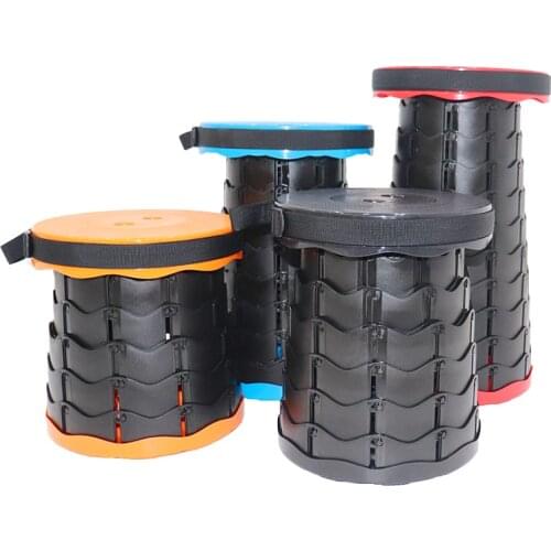 Adjustable Portable Telescoping Stool for Camping Garden Fishing Hiking Travel BBQ Plastic Stools Max Load 400lbs