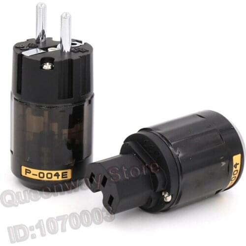 Rhodium Plated Power Plug P004E +C004 C004 IEC Power Connector Speaker Amplifier Vacuum Amplifier Power Plug Connector