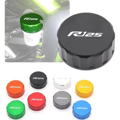 With Logo Aluminum Motorcycle Accessories Rear Brake Fluid Reservoir Cap Oil Cup For YAMAHA YZFR125 YZF R125 2014 2015 2016 2017