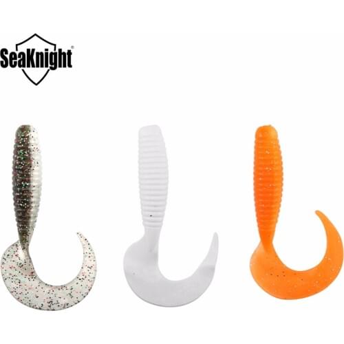SeaKnight Soft Lure SL008 3.6g 70mm 2.7in 6PCS Wobbler Fishing Lure Maggots Worm Lures Artificial Soft Bait Bass for Fishing