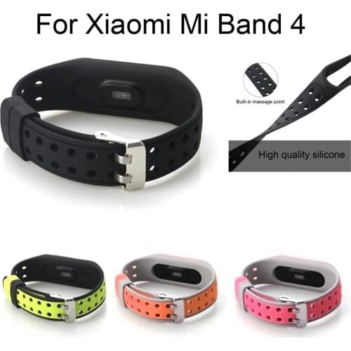 For Xiaomi Mi Band 4 Silicone Strap Xaomi Xiomi Miband Band4 Bracelet Watchband Sport Soft Wristband Replacement Wrist Strap