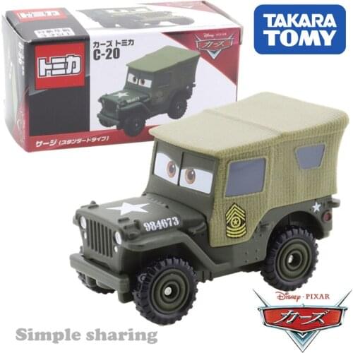 Takara Tomy Tomica Disney Cars C-20 Sarge (Standard Type) Hot Pop Kids Toys Motor Vehicle Diecast Metal Model