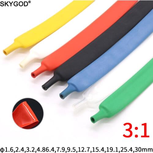 Diameter 4.8mm Heat Shrink Tubing 3:1 Ratio Dual Wall Thick Glue Waterproof Wire Wrap Insulated Adhesive Lined Cable Slveeve