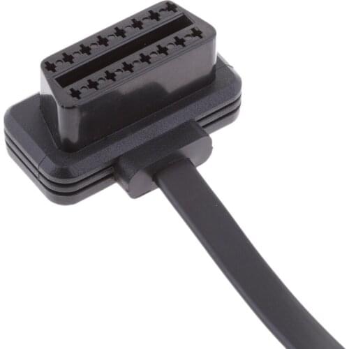 Universal 16 Pin M/F Male to Female OBD2 Cord Extension Diagnose Cable + Power Switch