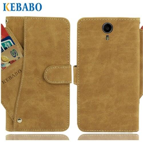 Vintage Leather Wallet Prestigio Muze X5 LTE Case 5" Flip Luxury 3 Front Card Slots Cover Magnet Stand Phone Protective Bags