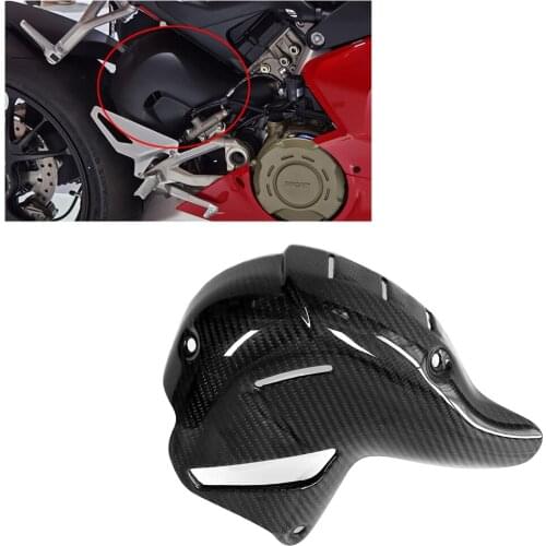 For Ducati Panigale V4 V4S 100% Carbon Fiber Motorcycle Parts Heat Shield Protective Cover