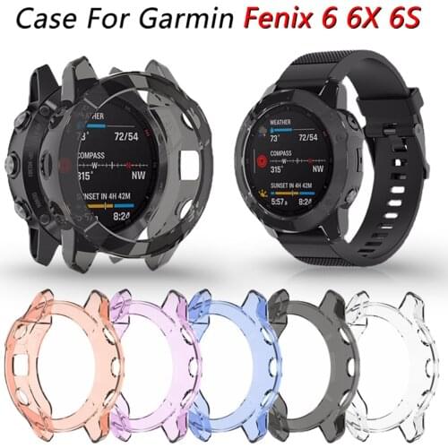 Protective Case For Garmin Fenix 6 6S 6X High Quality TPU Cover Slim Smart Watch Bumper Shell for Garmin Fenix 6 / 6S / 6X Pro