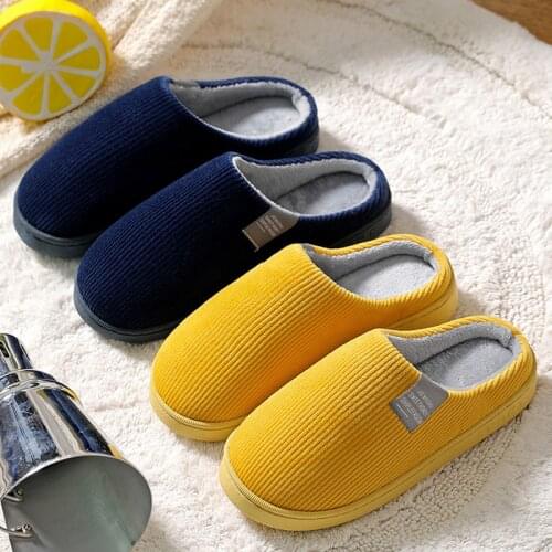 2021 Vertical Stripes Plush Furry Slippers Bedroom Winter Female Platform Slides Women Soft Shoes Comfort Flat Floor Flip Flops