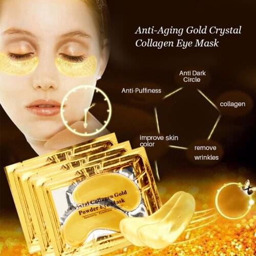 Crystal Collagen Gold Eye Mask Moisturizing Anti-Aging Removal Of Dark Circles Wrinkles Crows Feet Skin Care Korean Cosmetics