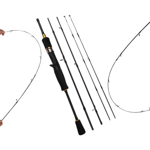 1.6/1.8m 2tops Spinning Casting Carbon Fiber 4 Sections Light Travel Lure Fishing Rod for Saltwater Freshwater