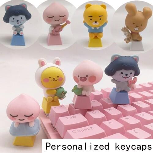 Gamer Keyboard Kawaii Keycaps Pbt Cartoon Anime Cute Cherry Keycap Keys For Mechanical Keyboards Accessories Custom Diy Key Caps