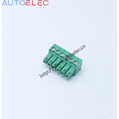 100pcs/lot 3.81mm pitch 6P pcb plug-in terminal blocks 2EDGK PCB Female Pluggable connector MC1.5/6-ST-3.81 1803617