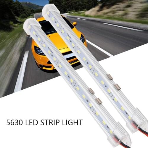 2PCS Car Interior White Strip Lights 5630 SMD 15LED Car Inspection Light Bar Lamp 213mm for Caravan Car Signal Lamp 5700k 3000k