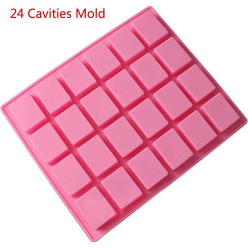 24 Cavity Mini Muffin Pan Soap Cookies Cake Tray Bakeware Silicone Mold DIY Tool