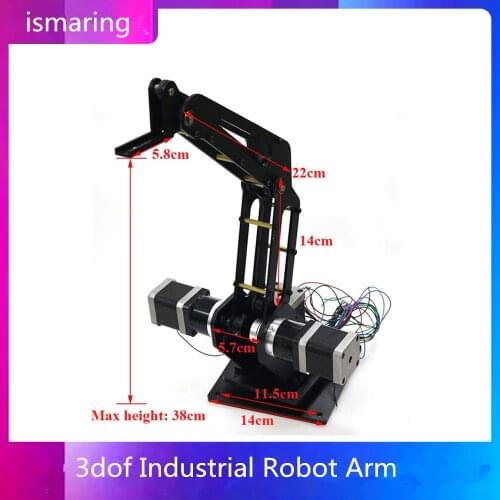 3 dof High Precision Stepping Motor Robot Arm Industrial Robotic Manipulator Industrial diy 3d printer carve for arduino mega
